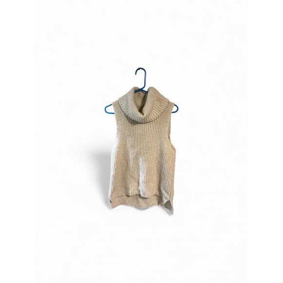 Aeropostale Womens Knit Sleeveless Turtleneck Sweater Beige Size M - Picture 7 of 7